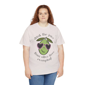 Drink skincare / olive trees / olive cartoon / Unisex Heavy Cotton Tee