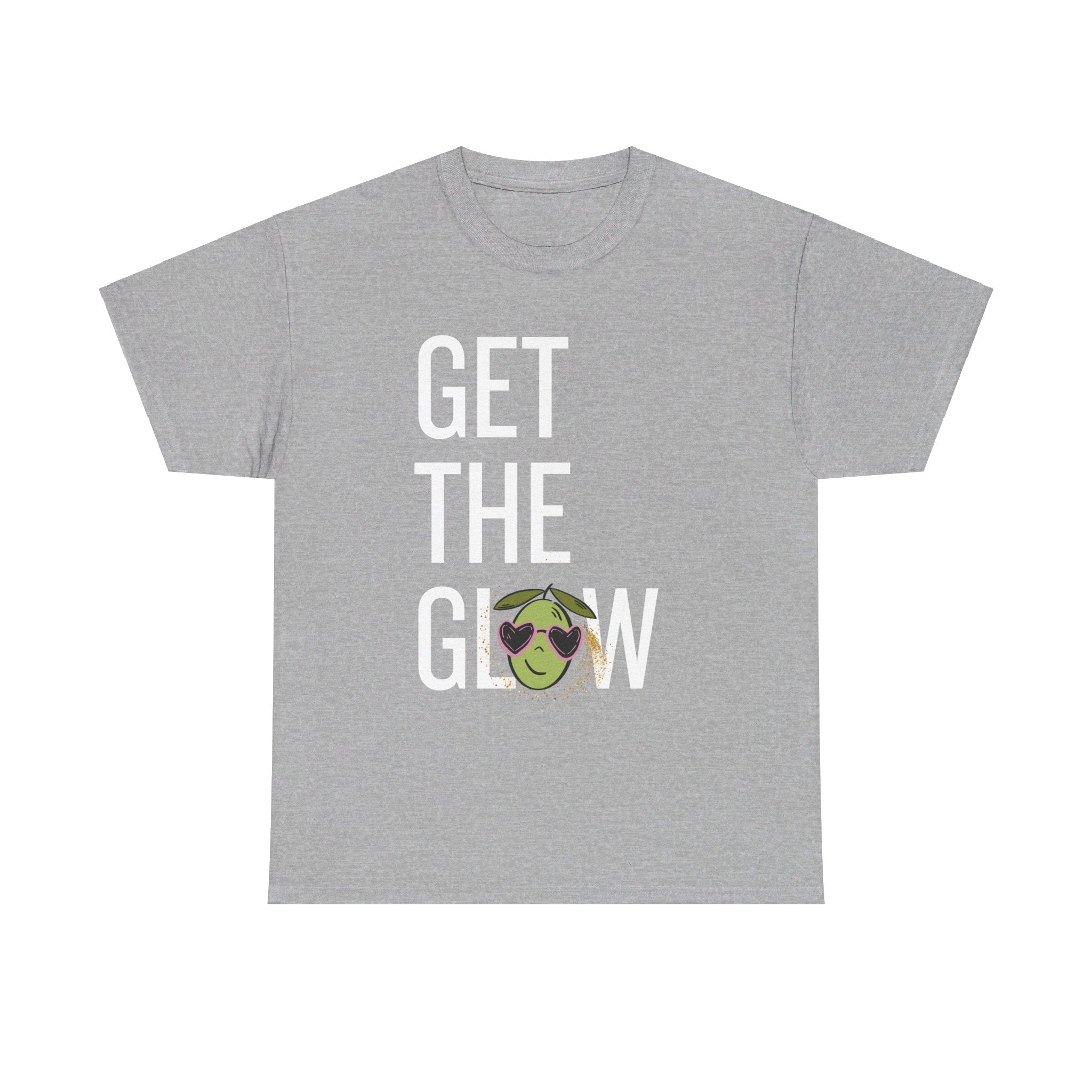 Get the glow / Olive cartoon / Unisex Heavy Cotton Tee