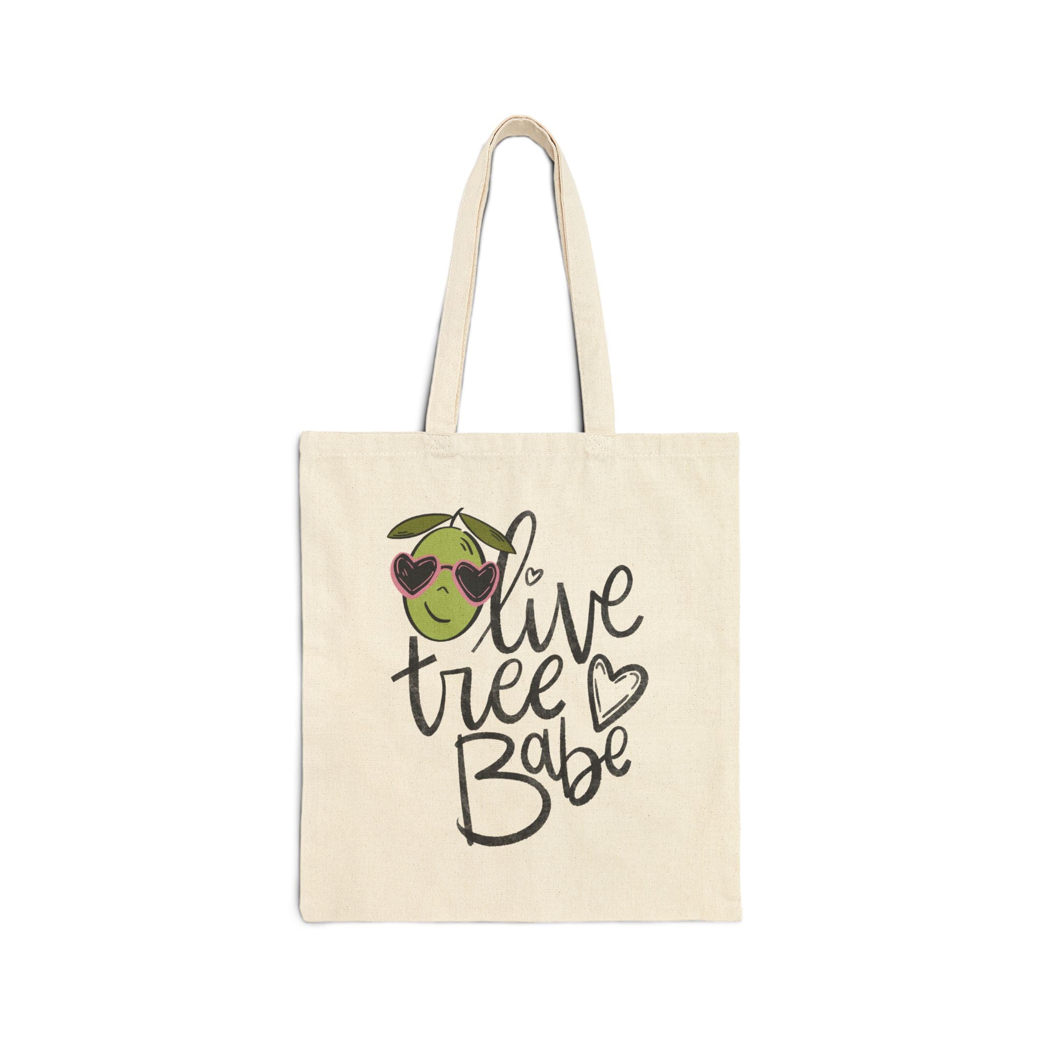 Olive Tree Babe / Cotton Canvas Tote Bag