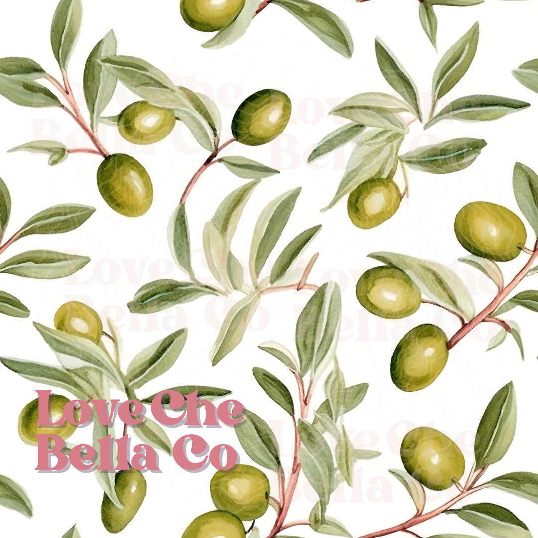Olive leaf painted - SEAMLESS
