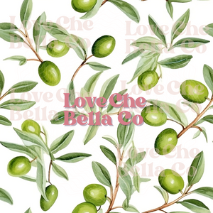 Olive leaf painted - SEAMLESS