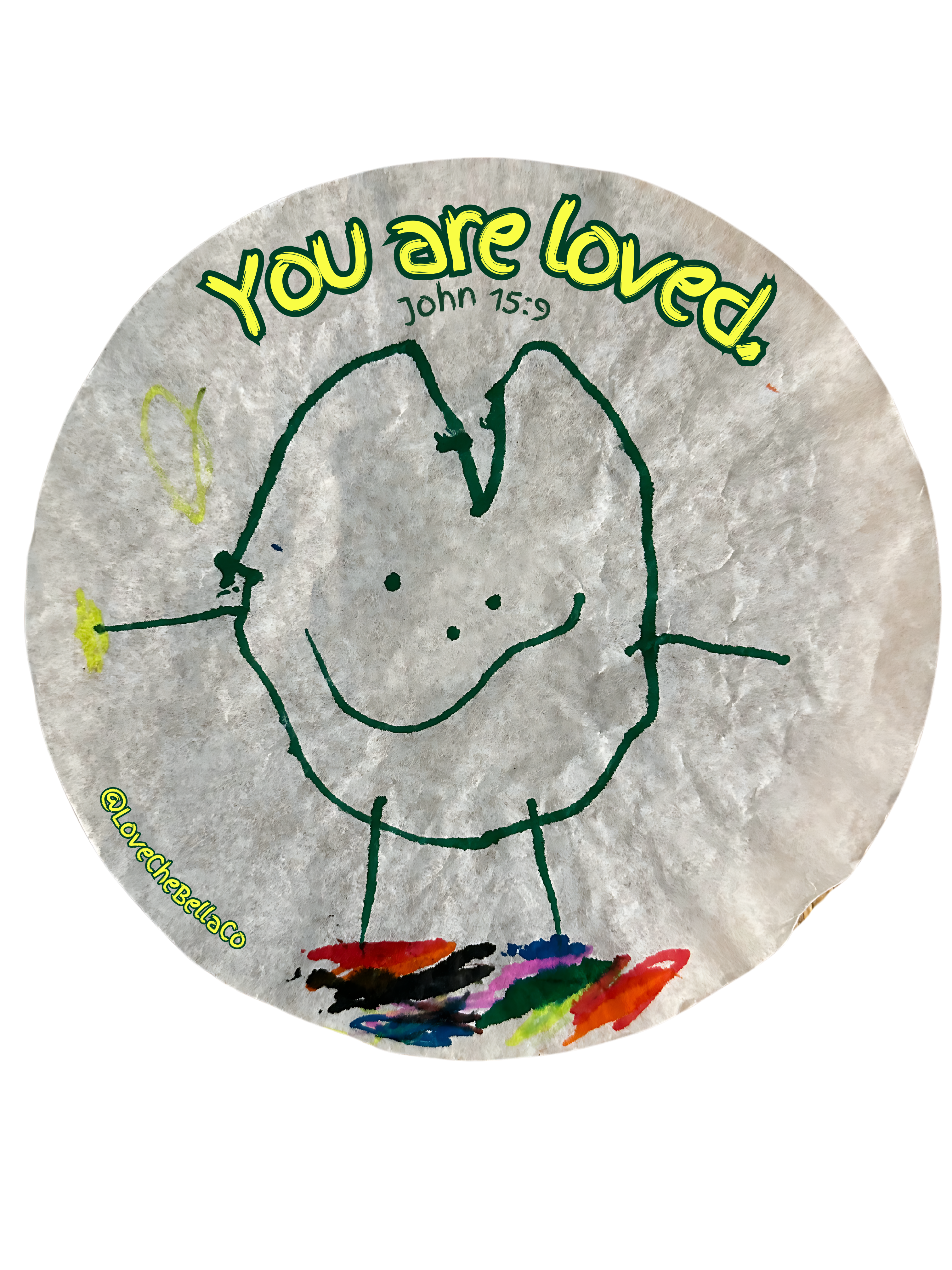 3x3 inch - You are loved - hand drawn sticker