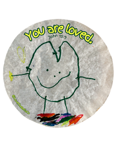 3x3 inch - You are loved - hand drawn sticker