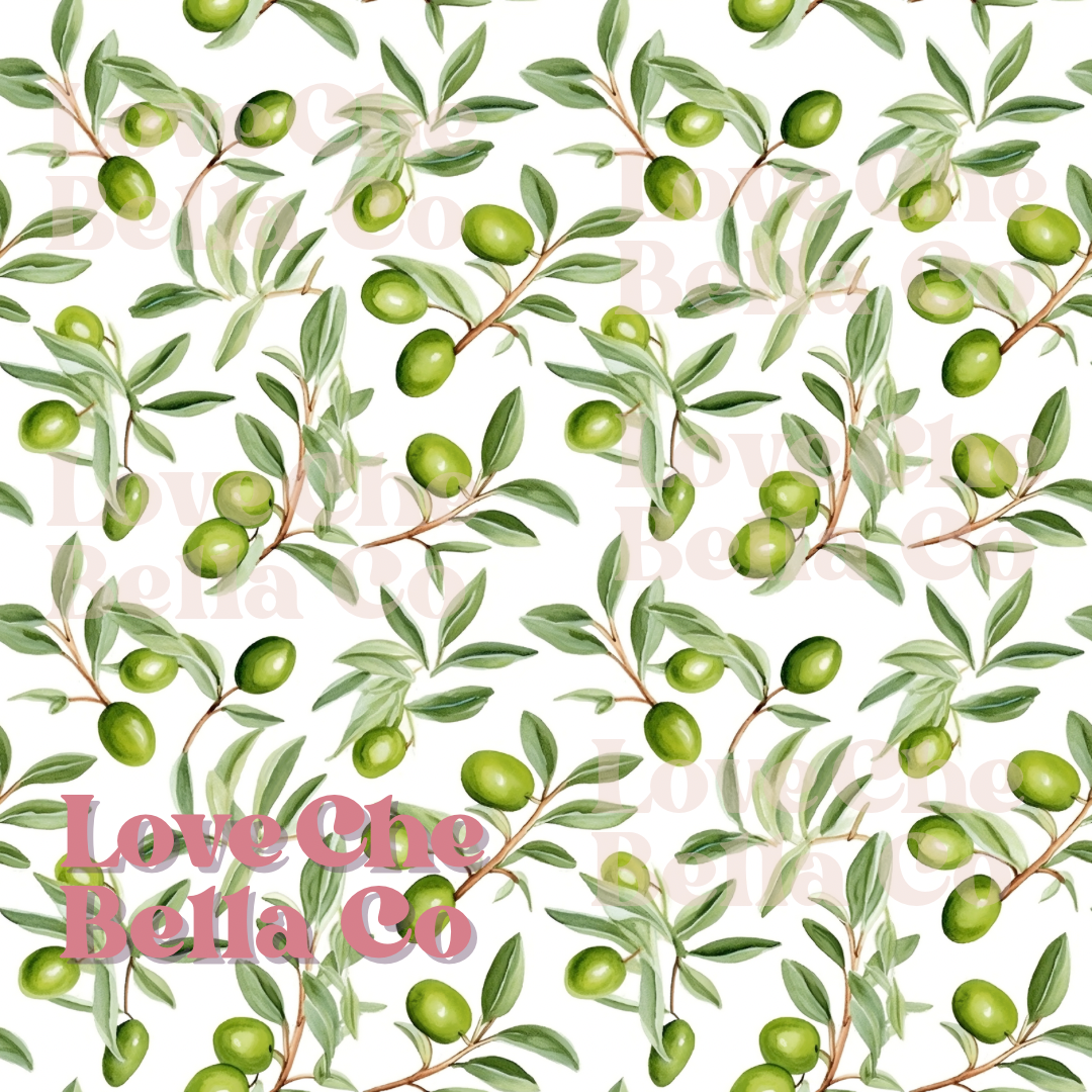 Olive leaf painted - SEAMLESS