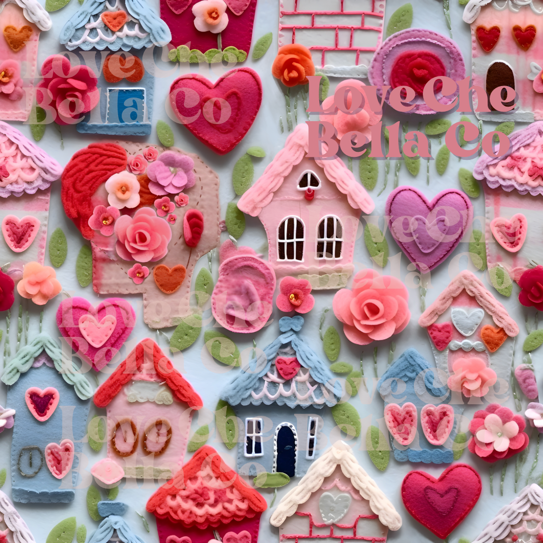 Valentine houses - SEAMLESS FILE