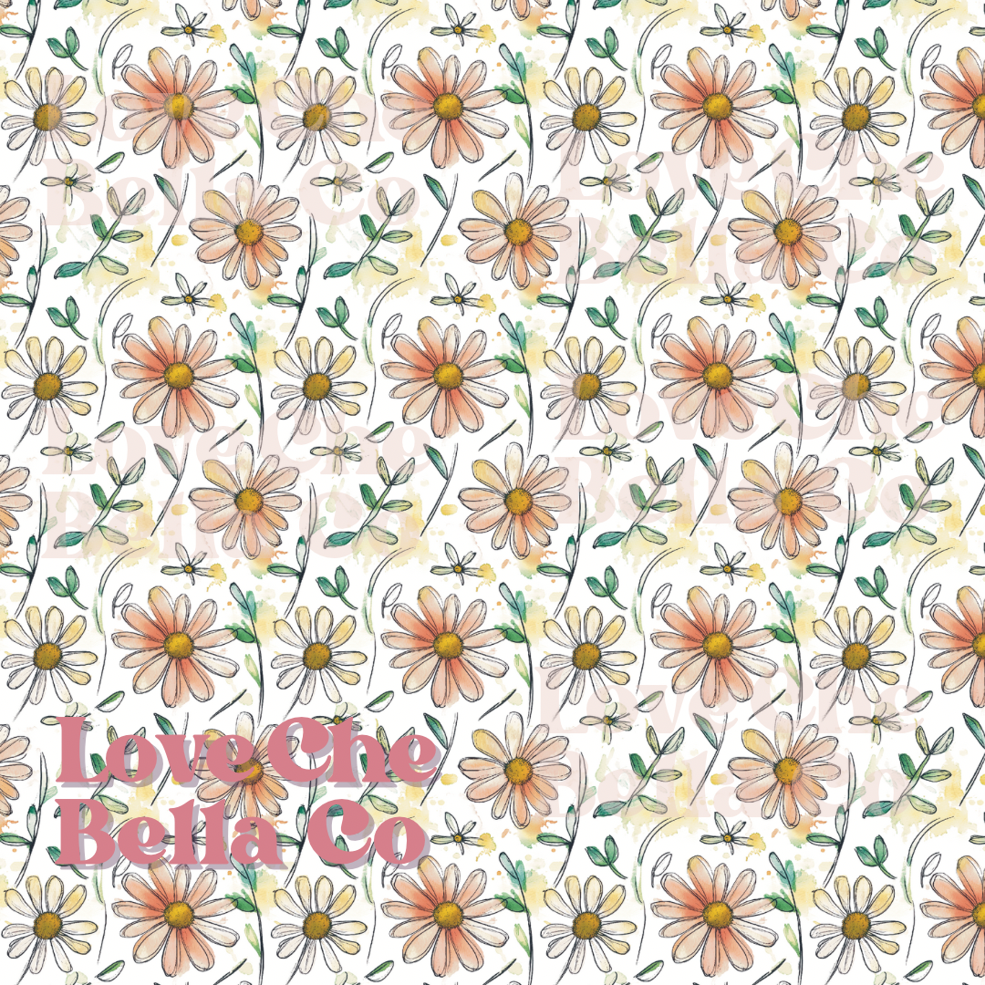 Daisy sketch seamless - File