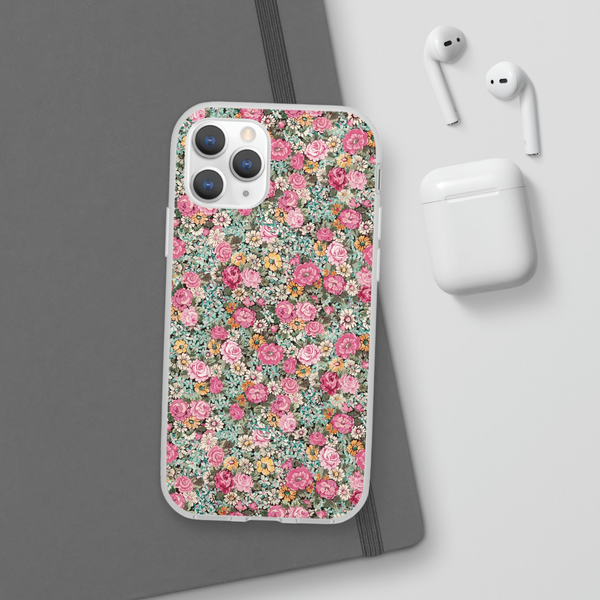 Flexi Cases / bright pink floral