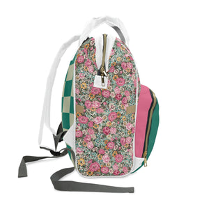 Multifunctional Diaper Backpack / Turquoise front