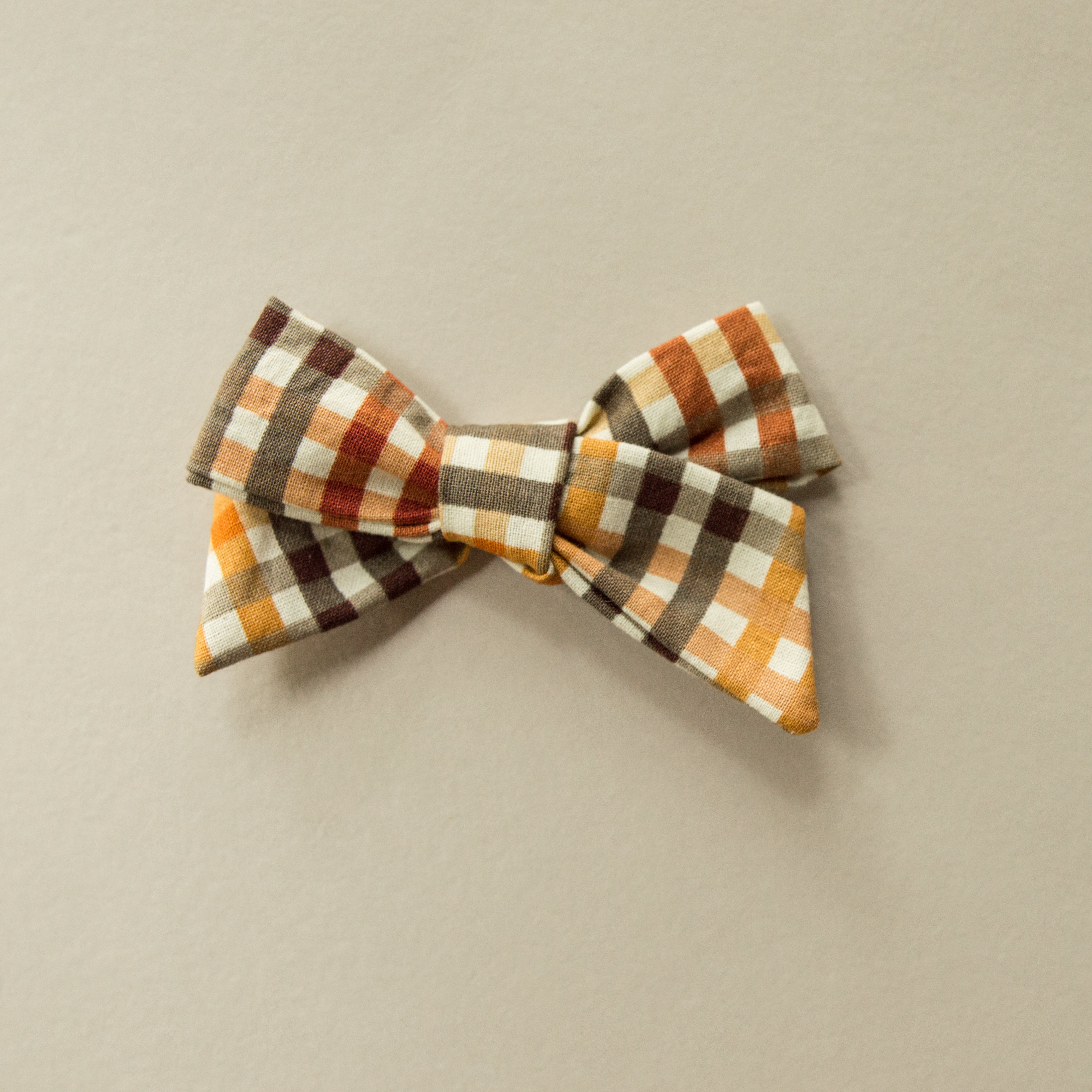 Autumn plaid Elloise bow - Fall - vintage