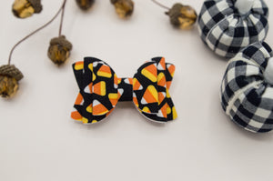 Fall candy corn cotton Quinnlee Bow - Ag2