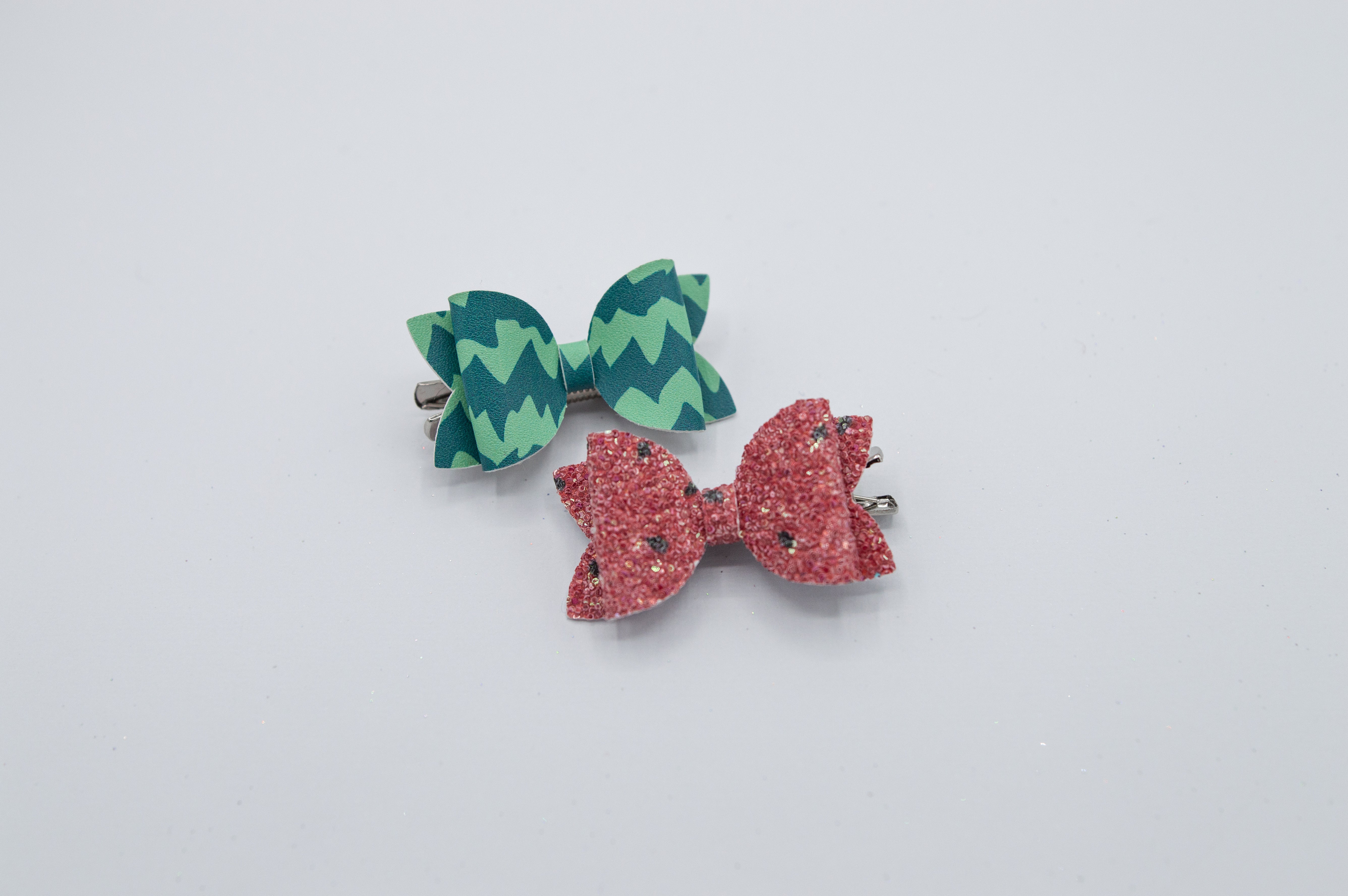 Watermelon seeds sparkle Juniper bow SET 2.5 inch -CSS
