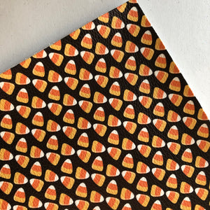 Black candy corn leather - fall