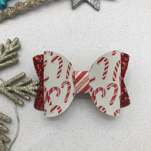 Candy cane Layla bow - O Holy Night