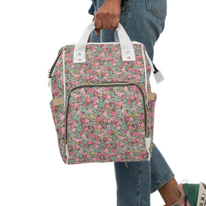 Multifunctional Diaper Backpack / Total Floral