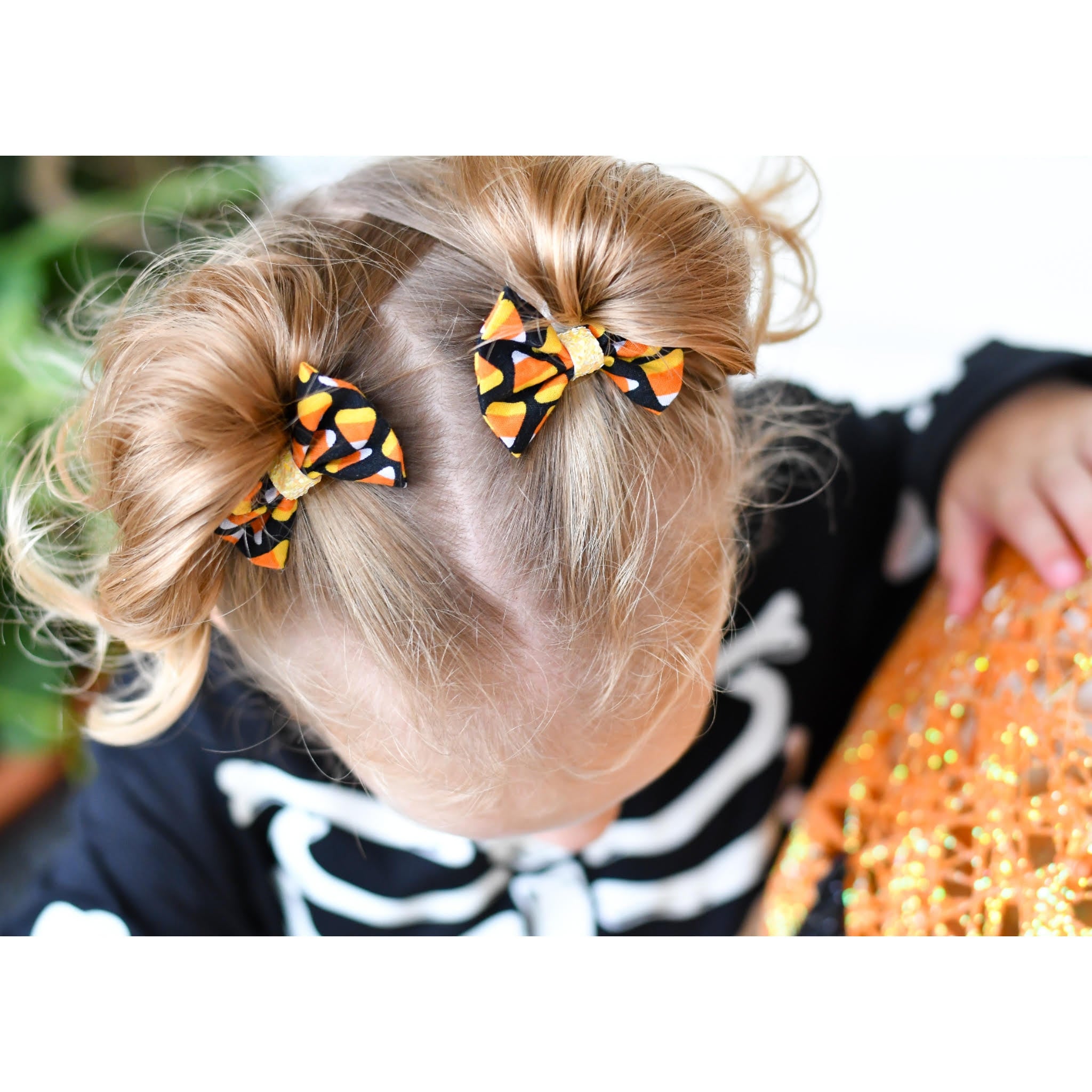 2 inch candy corn fall bow