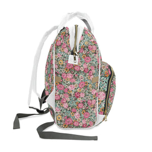 Multifunctional Diaper Backpack / Total Floral