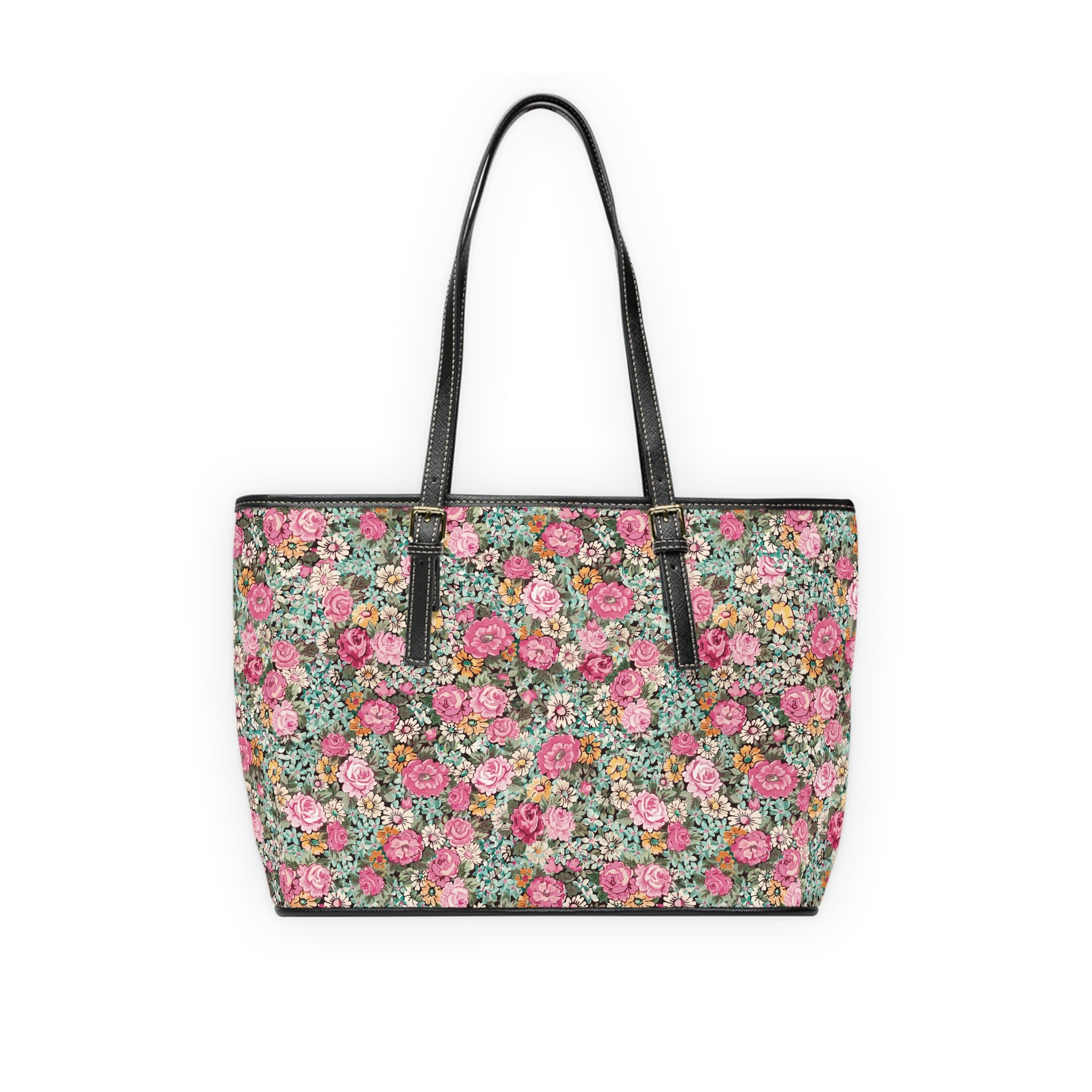 PU Leather Shoulder Bag / Bright Vintage Floral