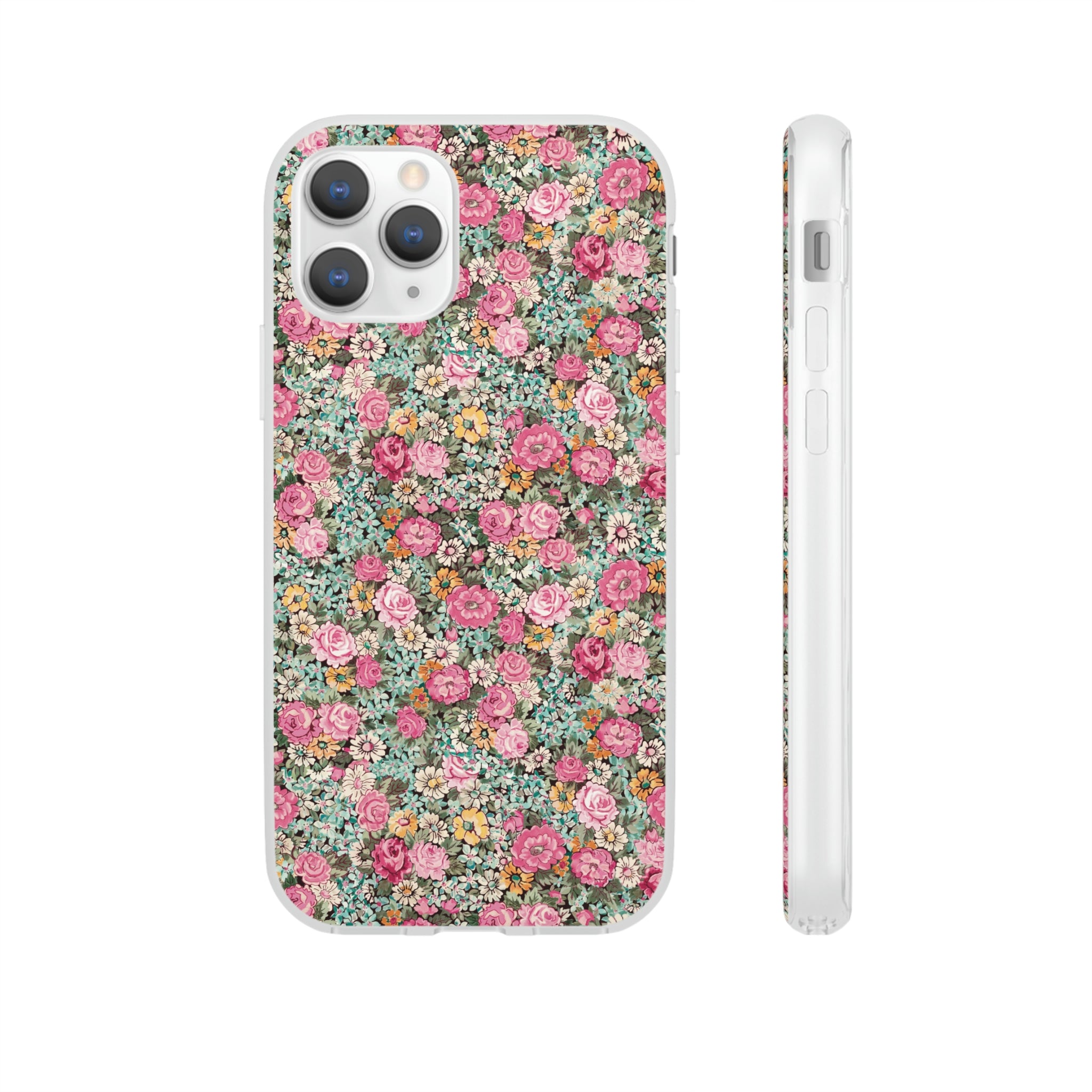 Flexi Cases / bright pink floral