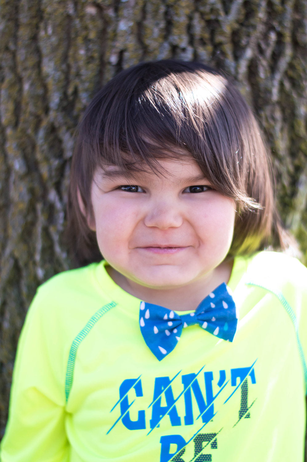 Pink raindrop bow tie - HOPE