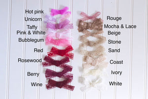 Assorted *you choose color* vintage lace bow. //