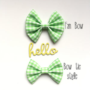 vintage green swirl bow or bow tie