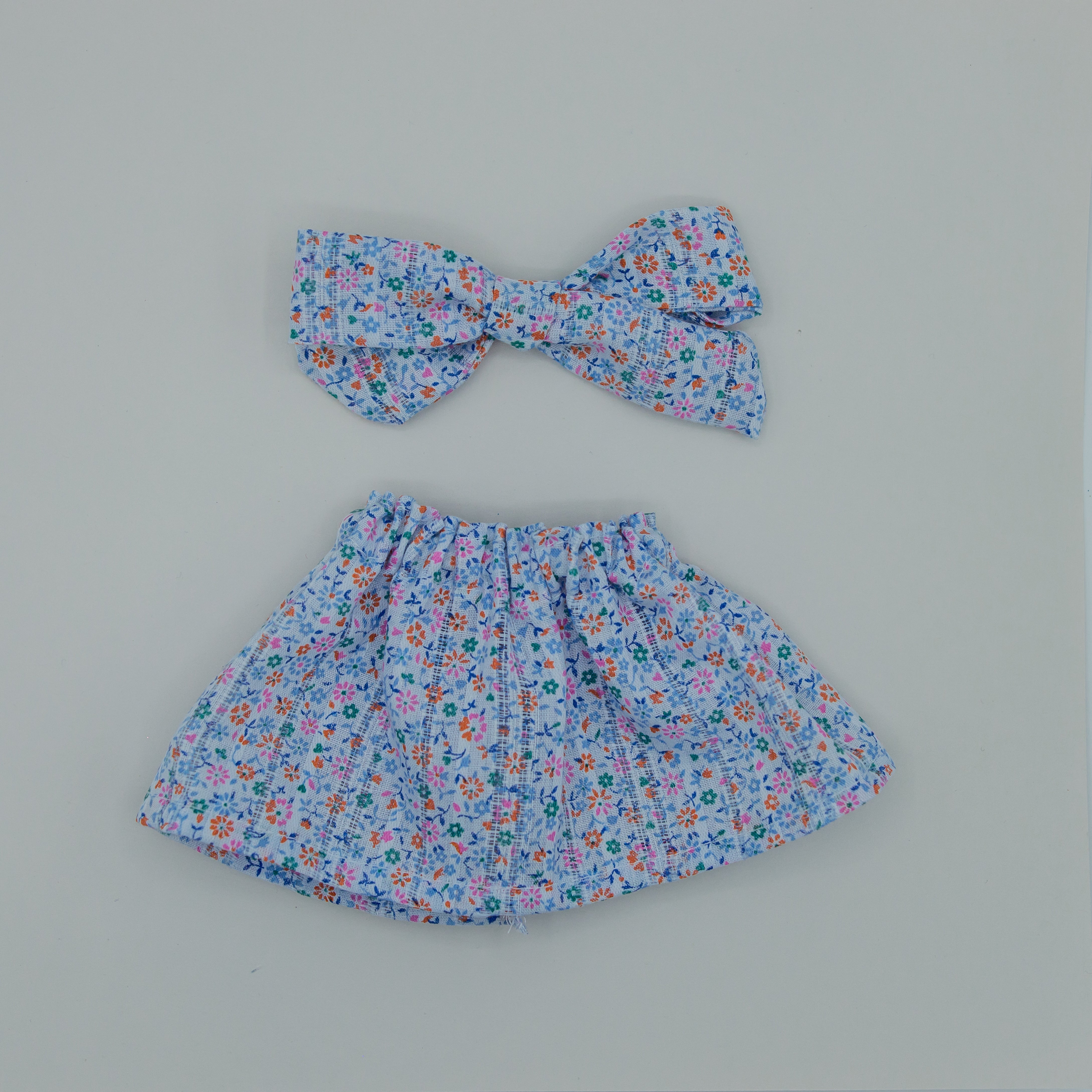 Vintage tiny blue florals Skirt - RTS