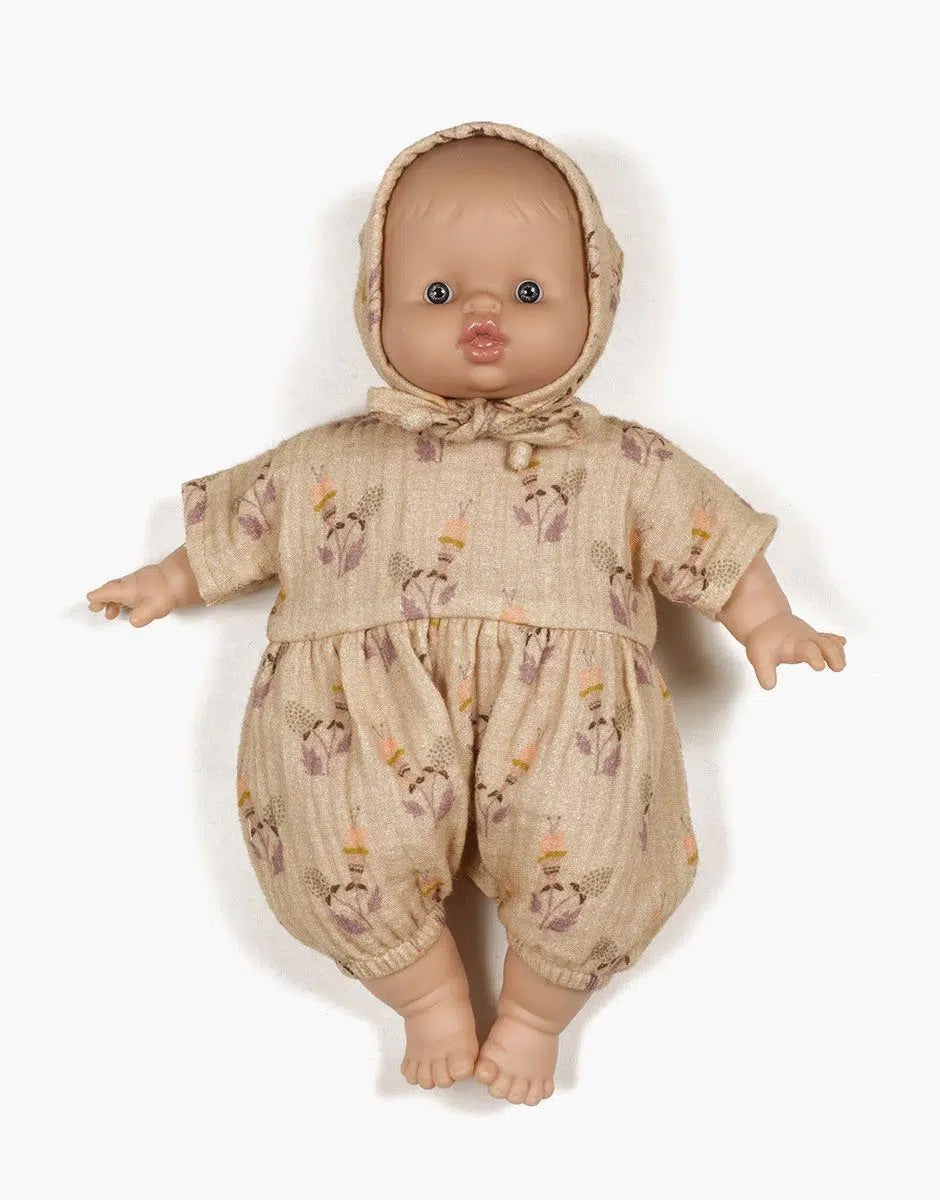 April floral soft body doll romper -RTS  Minikane