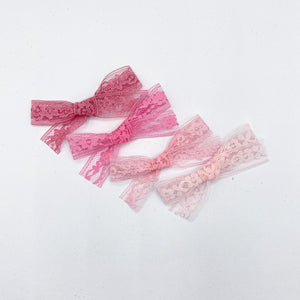 Vintage lace bows - 3 inch approx - VLC