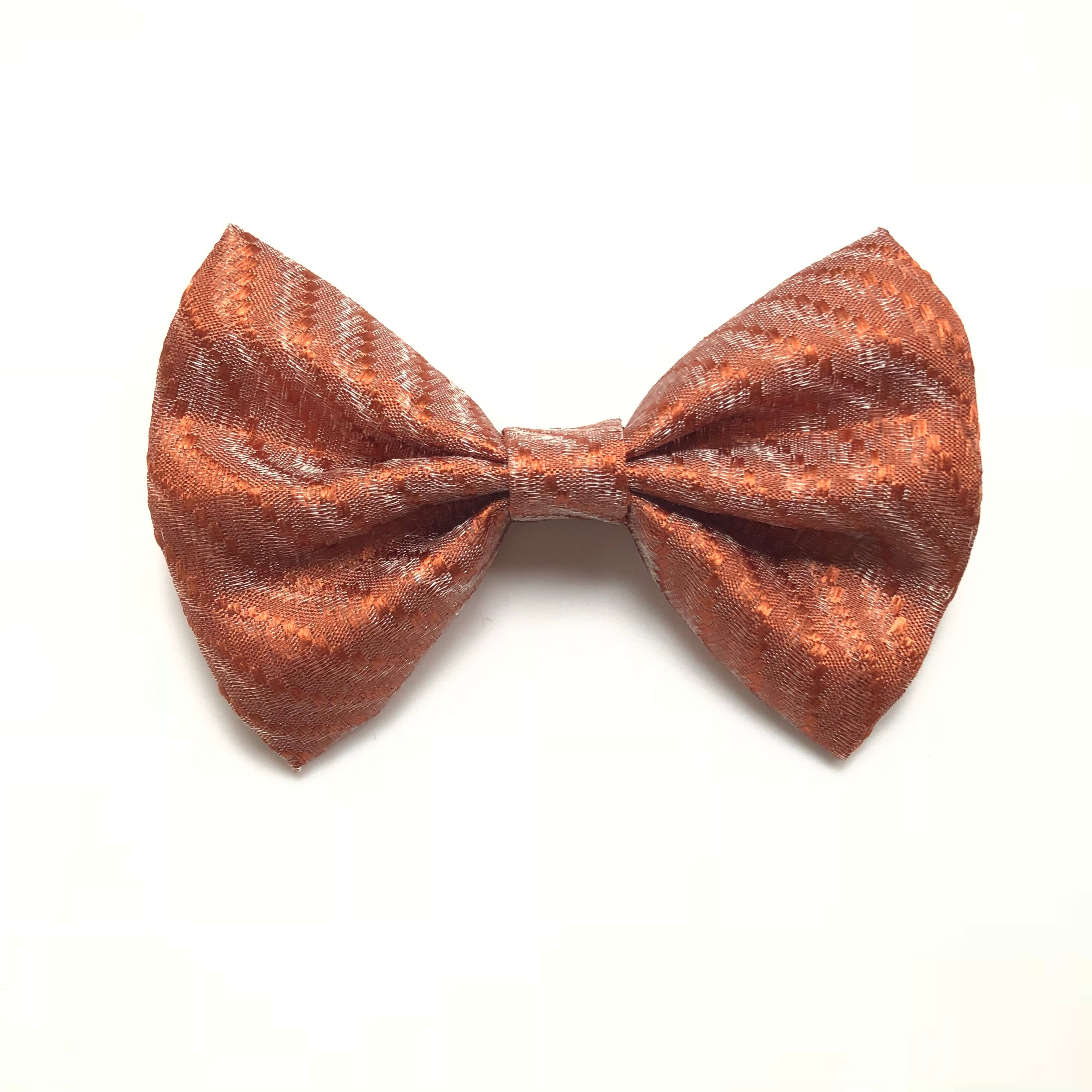4 inch fall bronze shimmer bow