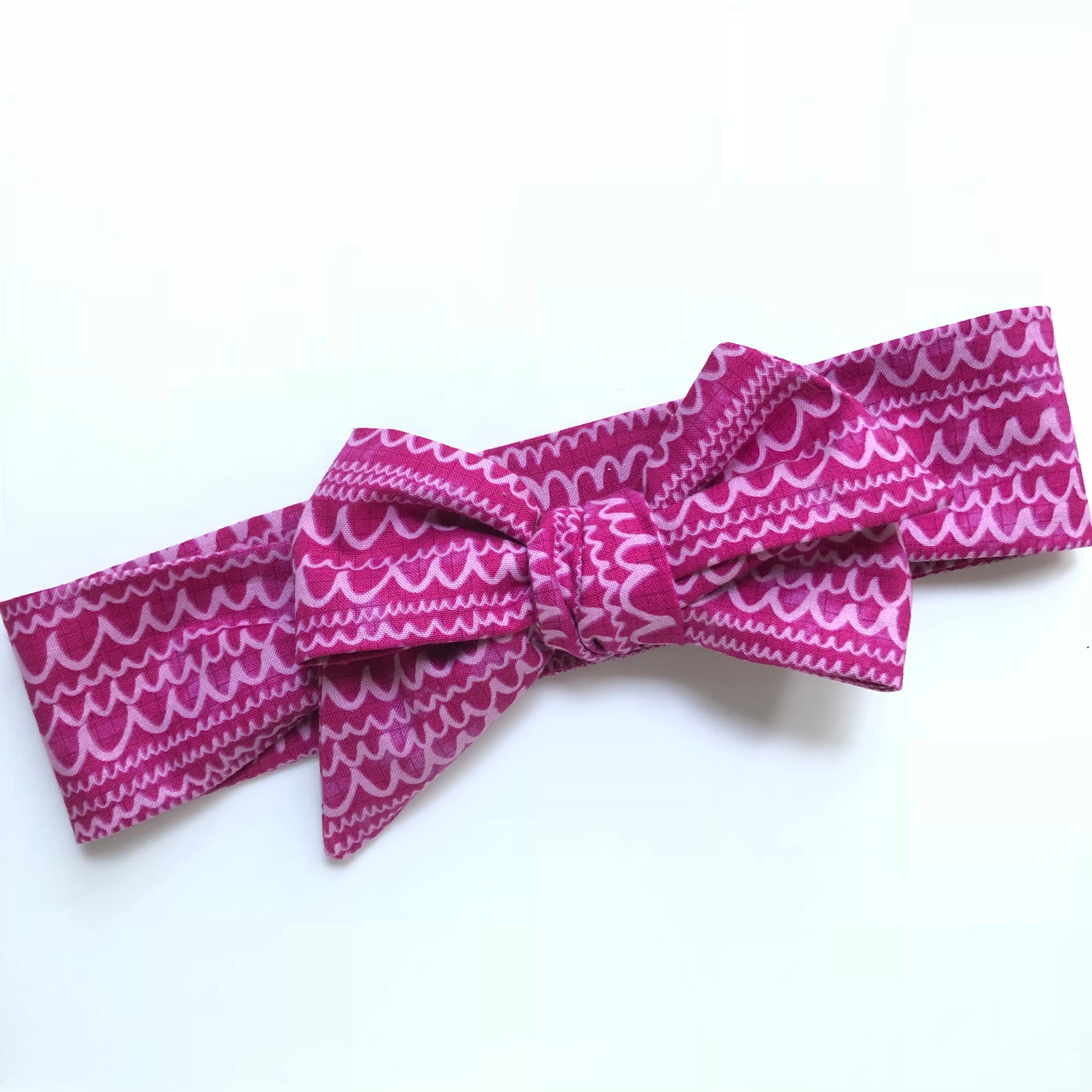 Magenta Squiggles headwrap