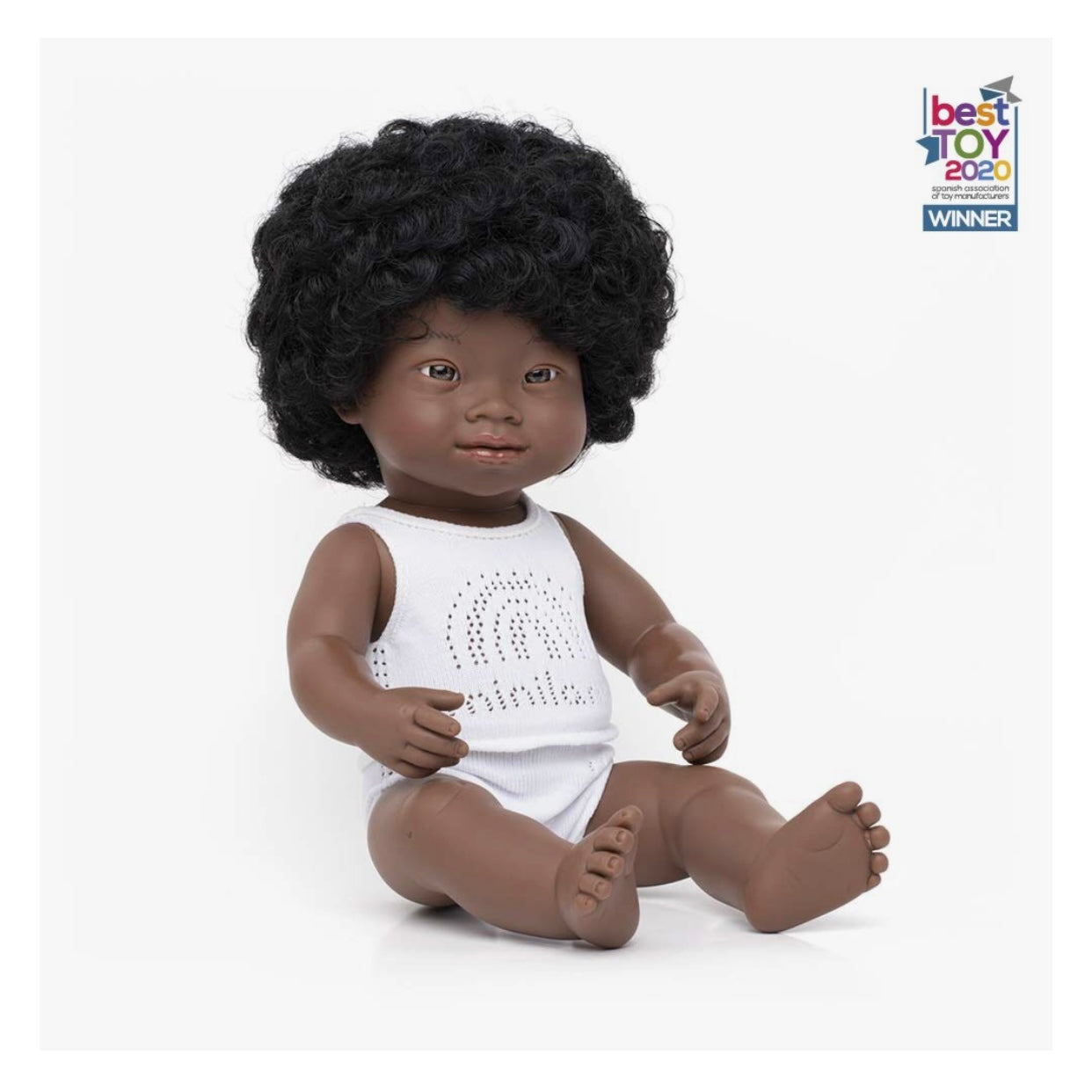Miniland doll African American girl DS black hair - RTS