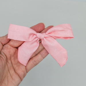 Pink chiffon vintage  4 inch River Bow- ATD kind
