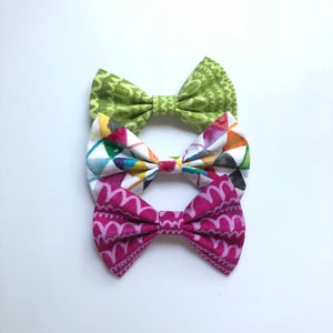 July cotton bow tie style squiggles