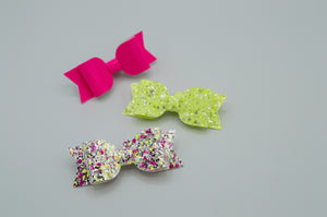Pink neon Mila bow - M21
