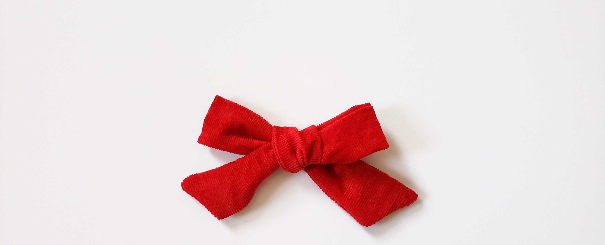 Vintage red corduroy Elloise bow SC1