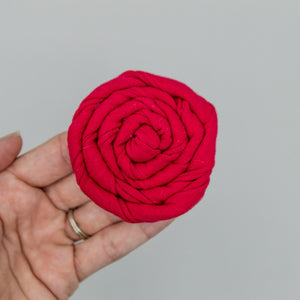 3 inch red cotton rose - ATD kind