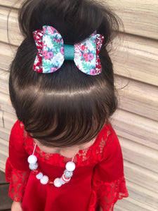 Candy cane Quinnlee bow - Hoc