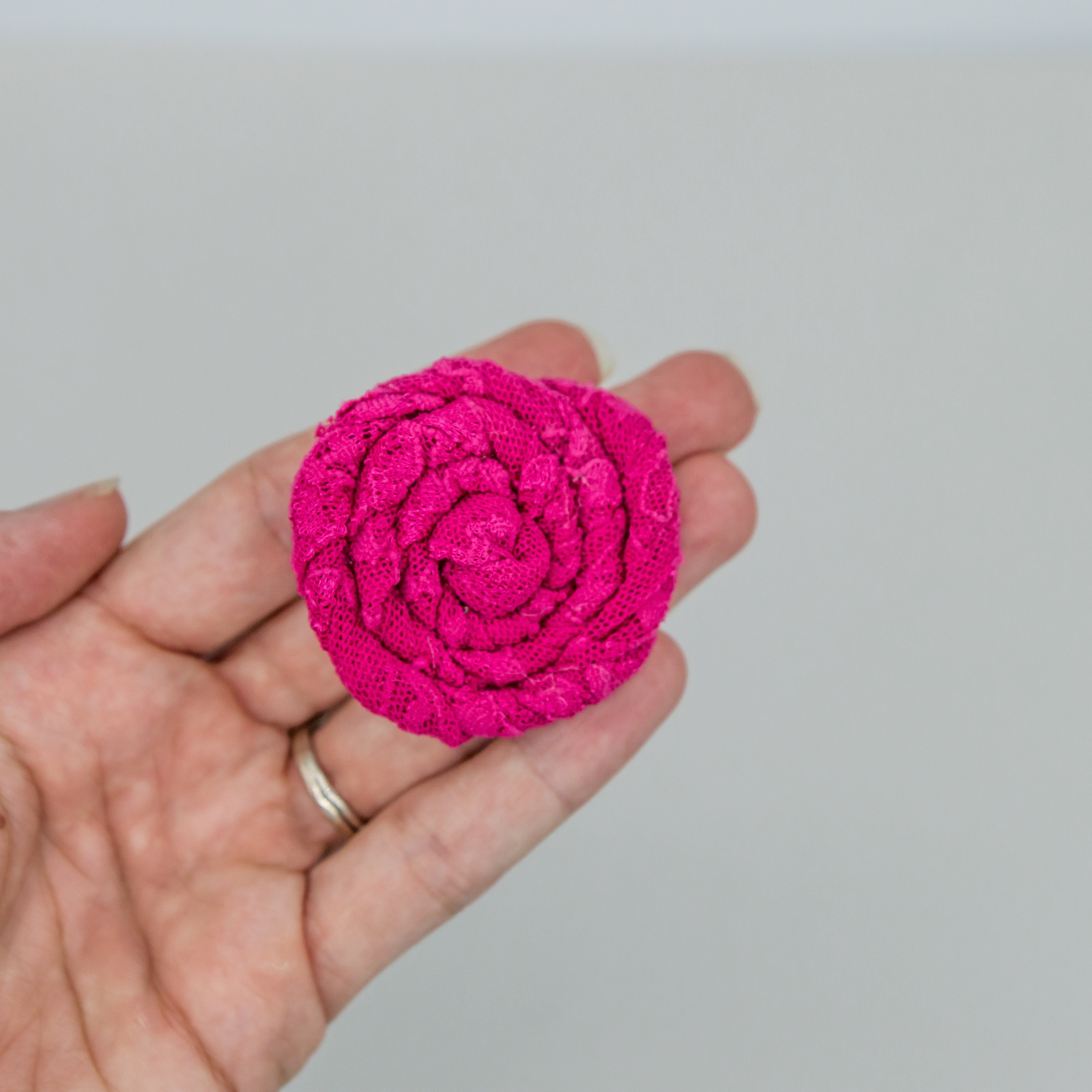 2 inch pink lace rose - ATD kind