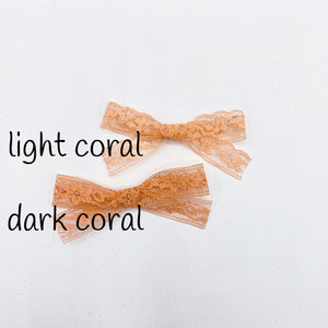 Vintage lace bows - 3 inch approx - VLC