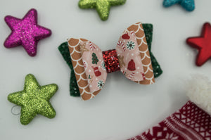 Gingerbread friends Quinnlee bow - Hoc
