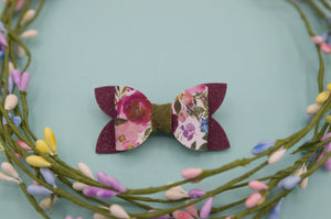 Purple shimmer floral Zoe Bow - HOPE