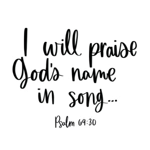 Psalm 69:30 - Coloring page -