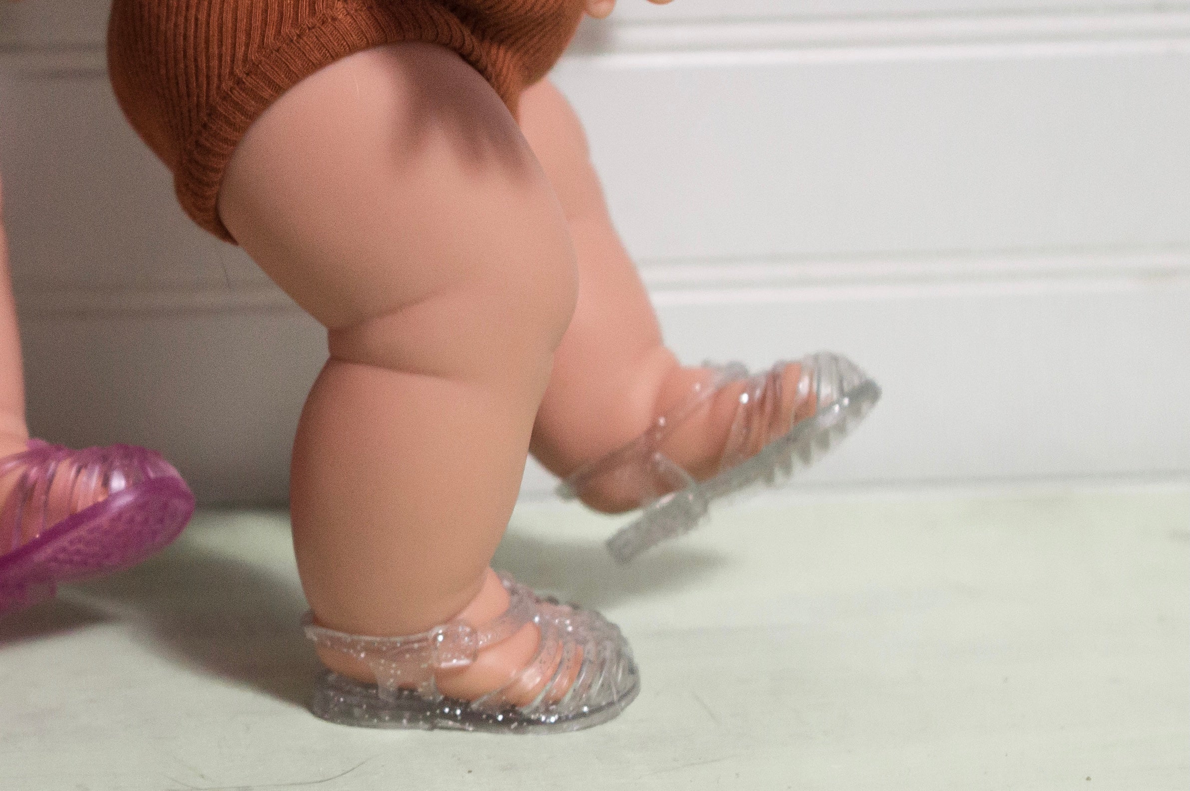 Clear sparkle jelly shoes - Minikane rts