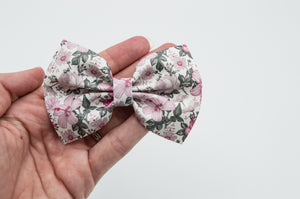 Blush floral 3.5 inch bow - M21