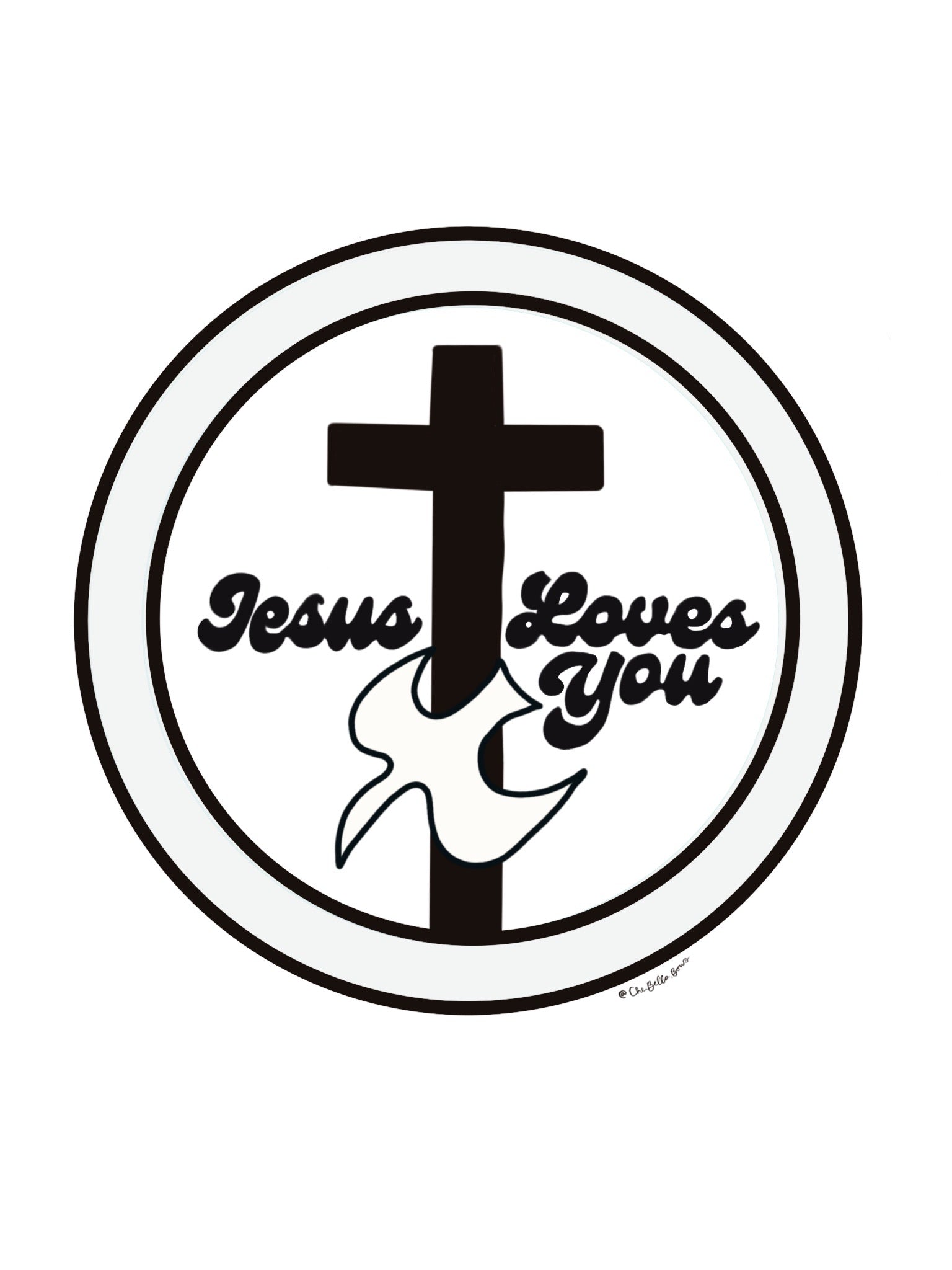 Jesus loves you coloring page