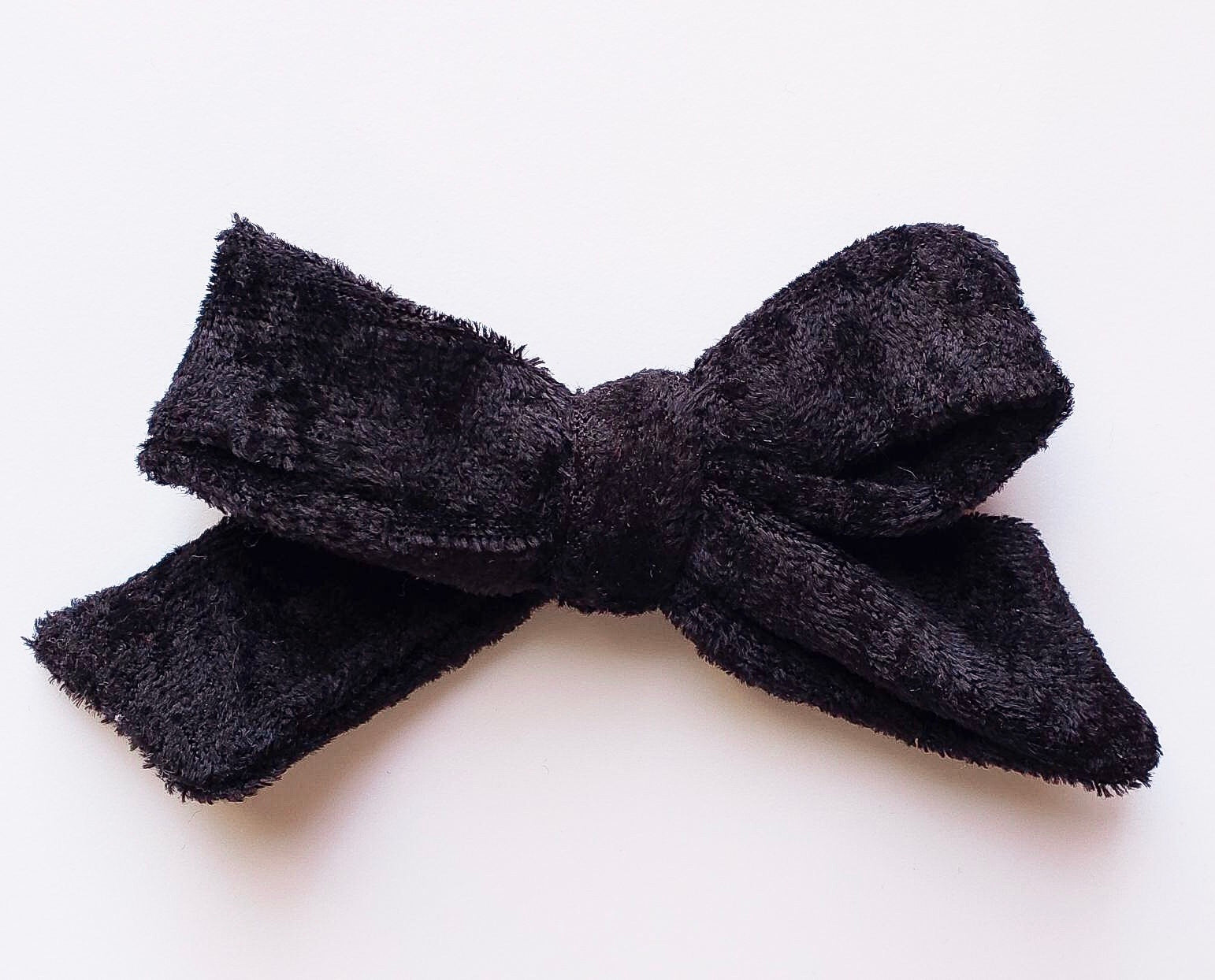Vintage black velvet Elloise bow ag2