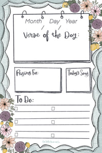 Daily Soul To Do List 4x6 Notepad -